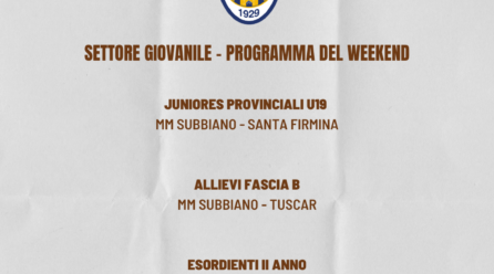 Il programma del weekend