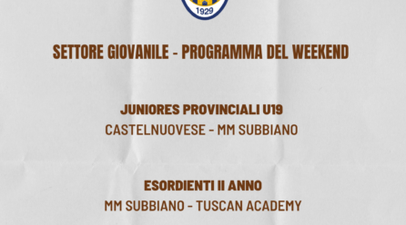 Il programma del weekend