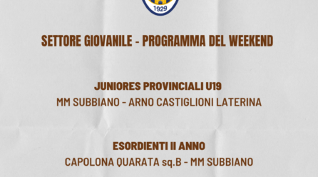 Il programma del weekend